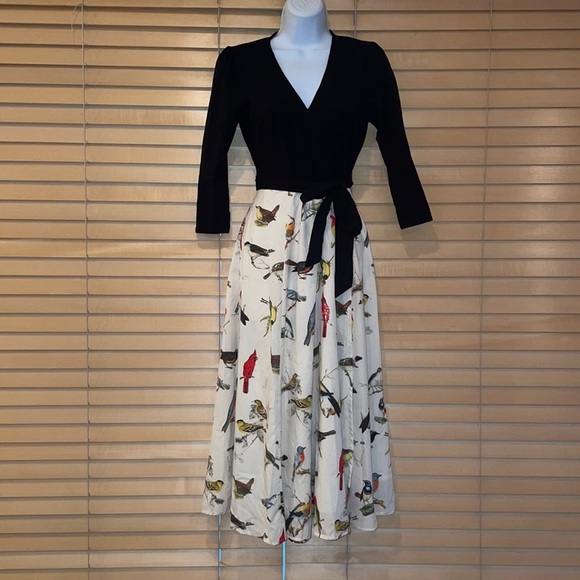 Wayward Fancies by eShakti Wrap Maxi Bird Dress - Picture 4 of 11